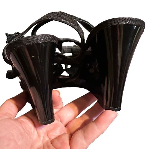 Womens Adrianna Papell Adair Fringe Gladiator Sandals, Black size 8 - Picture 7 of 8